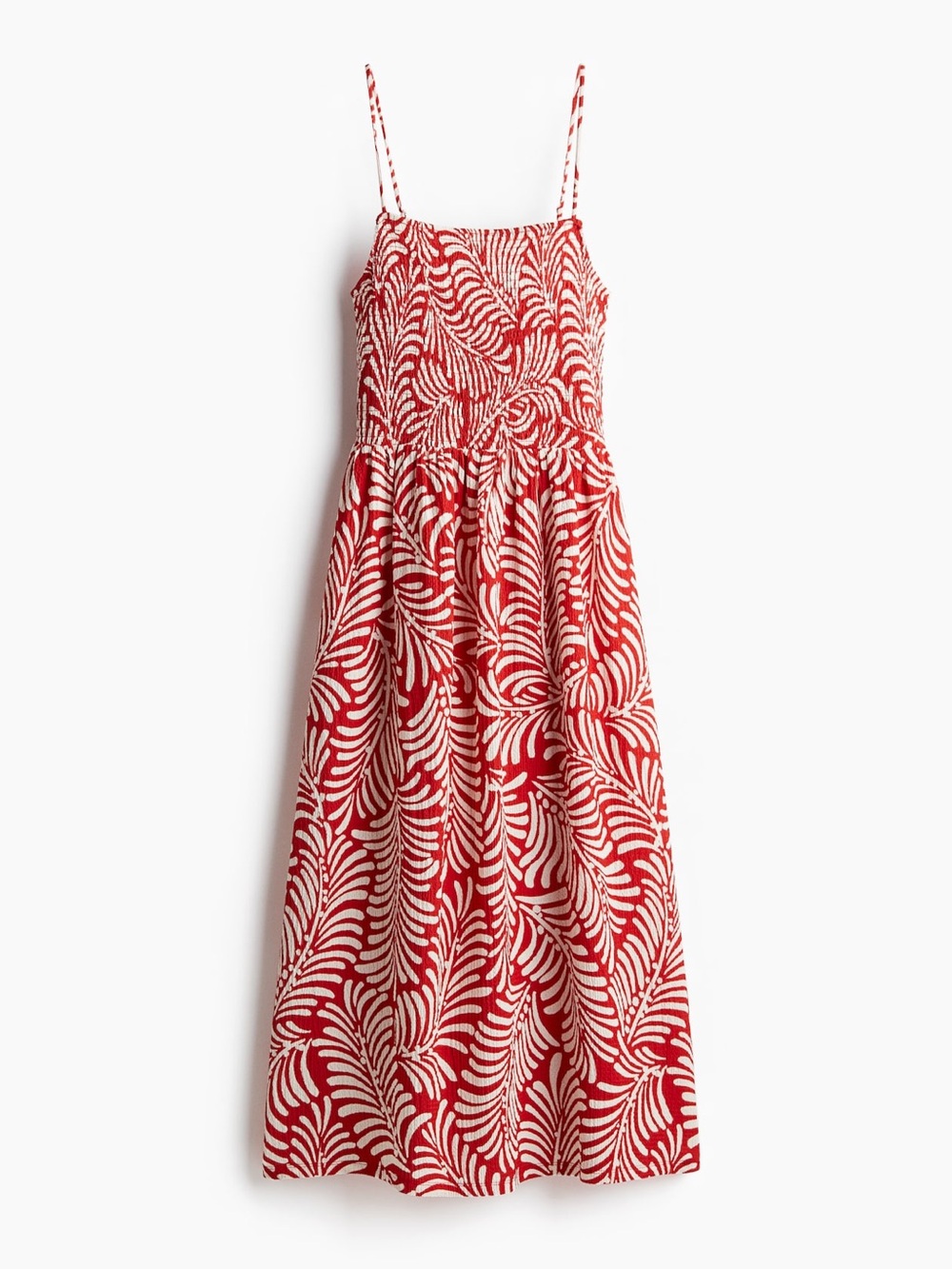 NWT H&M SMOCKED STRAPPY DRESS